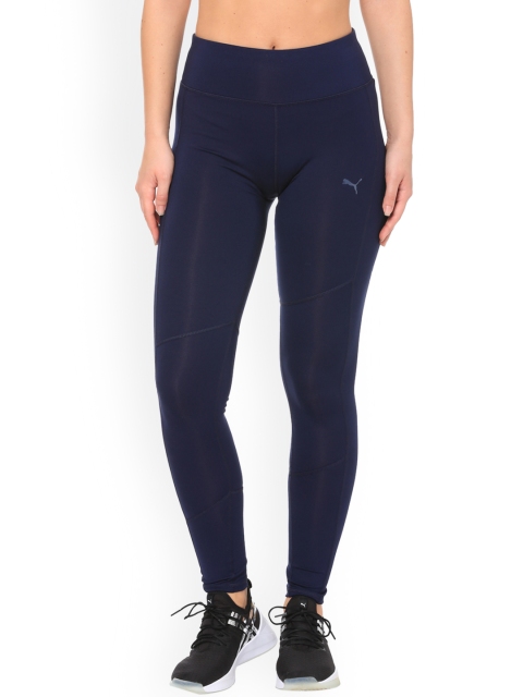 

Puma Women Navy Blue Solid Tights