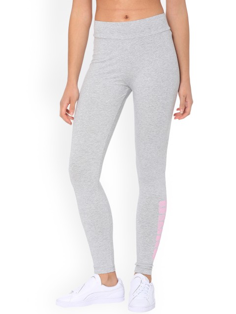 

Puma Women Grey Solid Tights