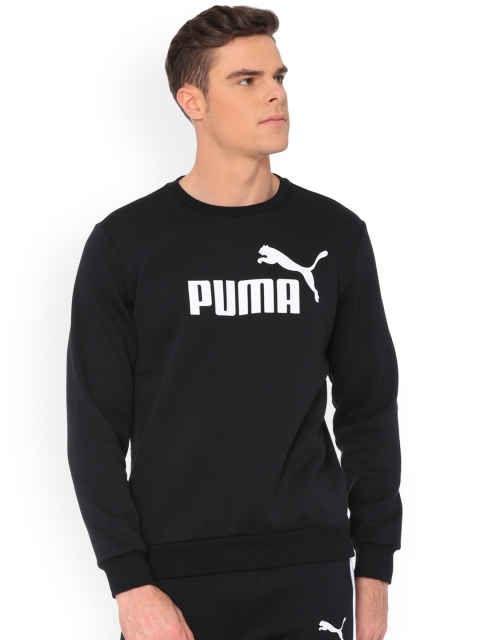 

Puma Men Black Printed ESS Logo Crew Sweat FL Big Logo Sweatshirt