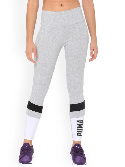 

Puma Women Grey Colourblocked Tight