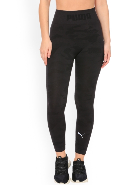 

Puma Women Black Solid Tights