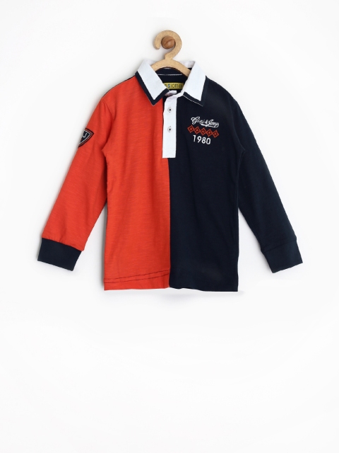 

Gini & Jony Boys Orange & Navy Polo T-shirt, Navy blue
