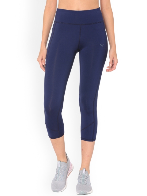 

Puma Women Navy Blue Solid Tights