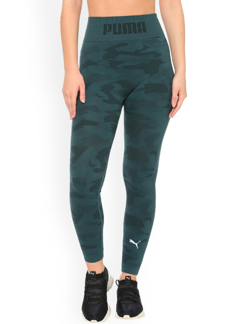 

Puma Women Green Printed Tights