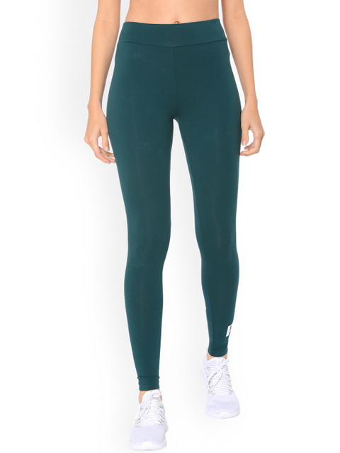 

Puma Women Green Solid Tights