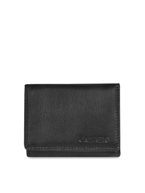 

CALFNERO Unisex Black Solid Wallet