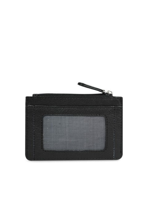 

CALFNERO Unisex Black Solid Genuine Leather Card Holder