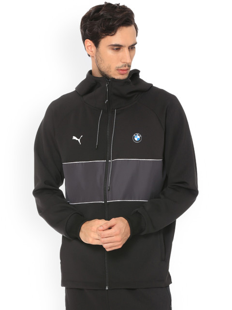

Puma Men Black Solid BMW MMS Life Sweat Sporty Hooded Jacket