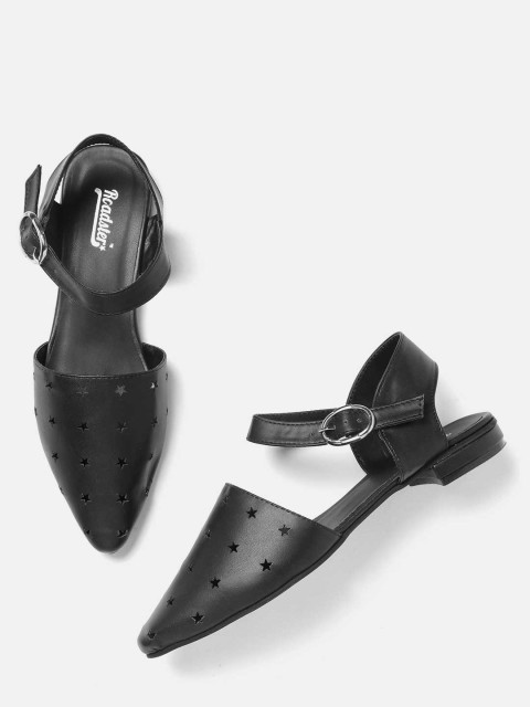 

Roadster Women Black Cut-Work Flats
