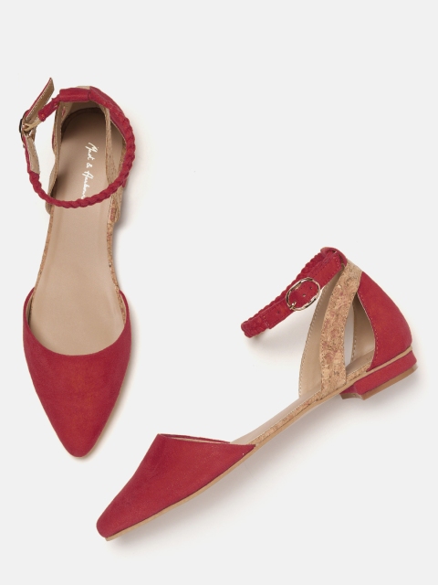 

Mast & Harbour Women Maroon Solid Ballerinas