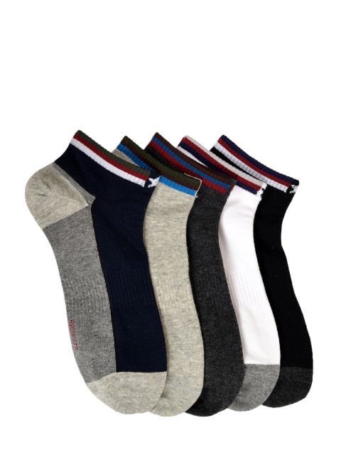 

MARC Men Pack of 5 Patterned Ankle-Length Socks, Multi