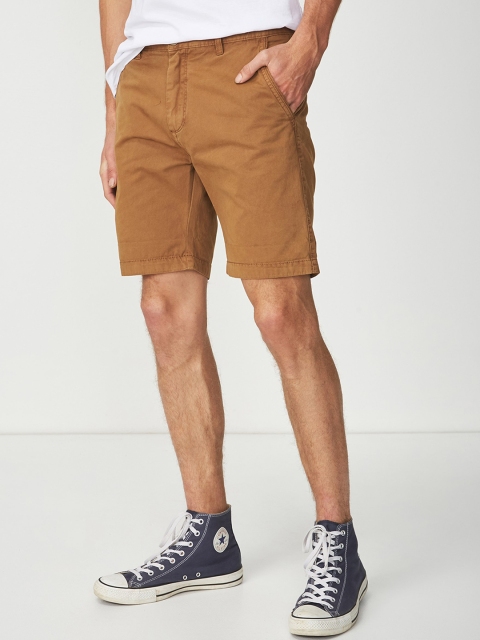 

COTTON ON Men Brown Solid Regular Fit Regular Shorts