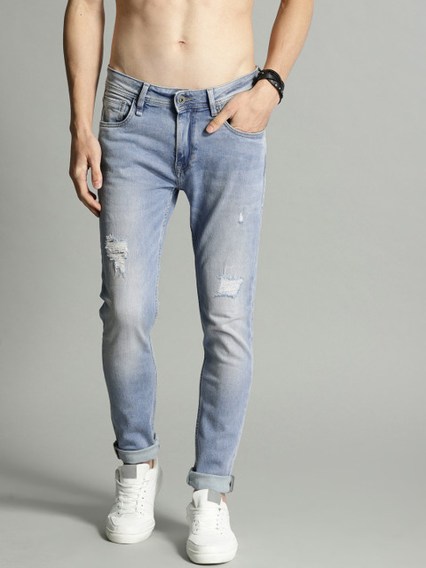 

Roadster Men Blue Skinny Fit Mid-Rise Mildly Distressed Stretchable Jeans