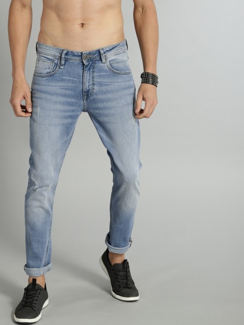 

Roadster Men Blue Premium Vintage Mildly Distressed Skinny Fit Mid-Rise Stretchable Jeans
