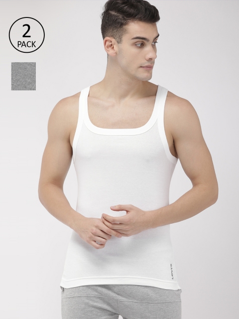 

Levis Pack of 2 Solid Basic Innerwear Vest VT-100CA-2PK-STYLE-015-424, White