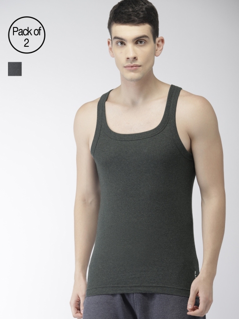 

Levis Men Pack Of 2 Solid Pure Cotton Innerwear vests VT-100CA-2PK-STYLE-015-432, Grey