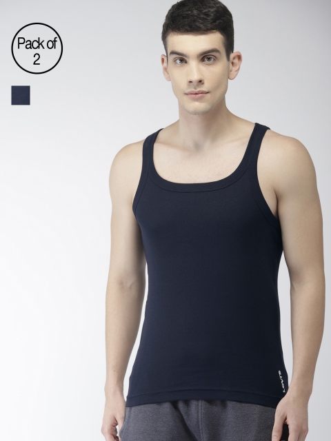 

Levis Men Pack Of 2 Solid Innerwear vests VT-100CA-2PK-STYLE-015-436, Navy blue