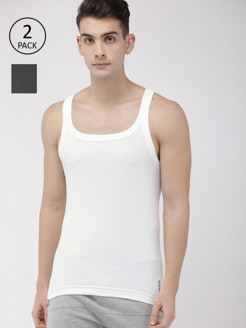

Levis Pack of 2 Solid Basic Innerwear Vest VT-100CA-2PK-STYLE-015-423, White