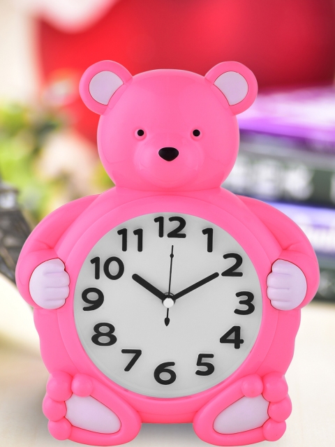 

Archies Pink Round Textured Analogue Alarm Clock