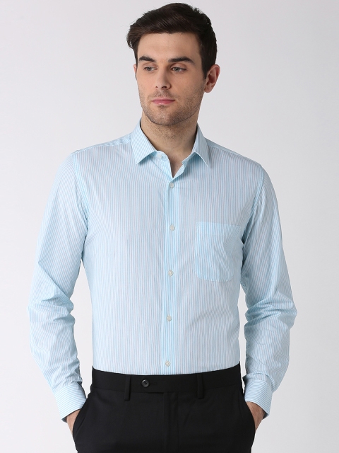 

Peter England Men Blue Slim Fit Striped Formal Shirt