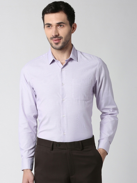

Peter England Men Lavender Slim Fit Printed Formal Shirt