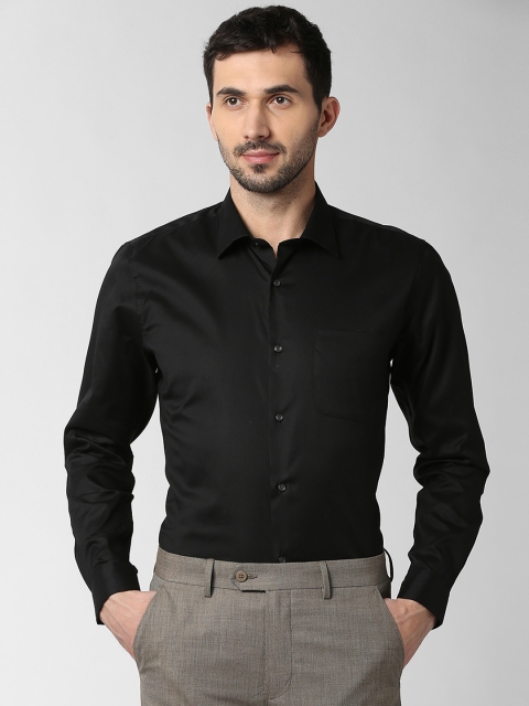 

Peter England Elite Men Black Slim Fit Solid Formal Shirt