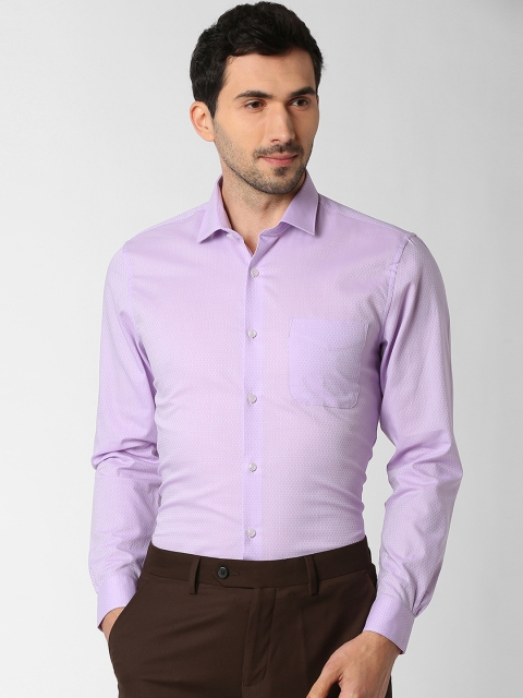 

Peter England Elite Men Purple Slim Fit Printed Formal Shirt