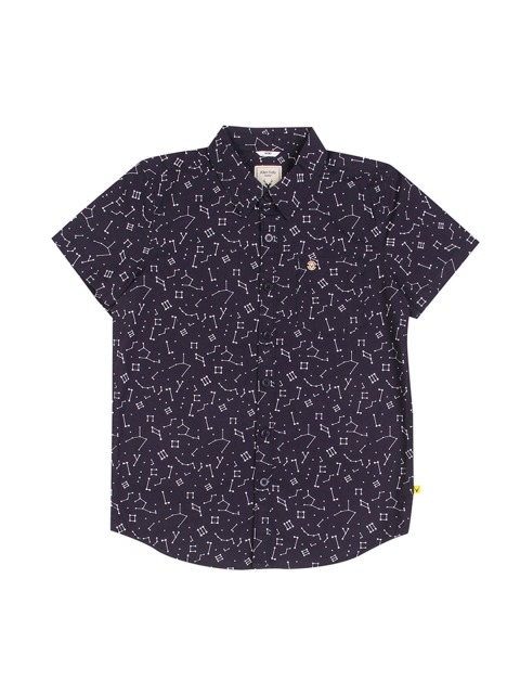 

Allen Solly Junior Boys Navy Blue Regular Fit Printed Casual Shirt