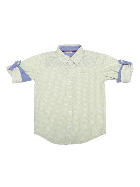 

Allen Solly Junior Boys Cream-Coloured Regular Fit Printed Casual Shirt