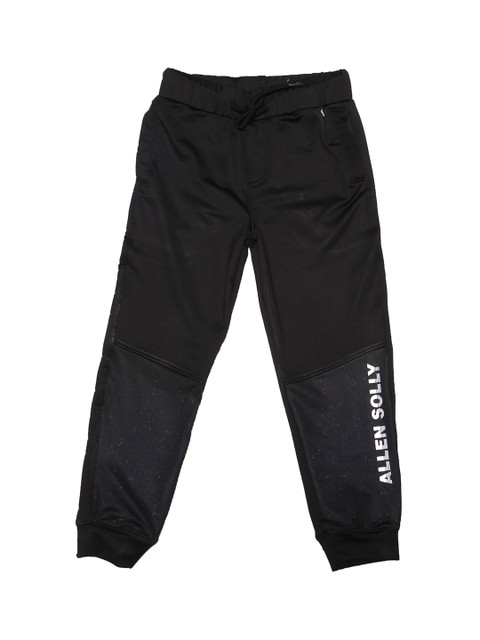 

Allen Solly Junior Boys Black Solid Straight-Fit Joggers