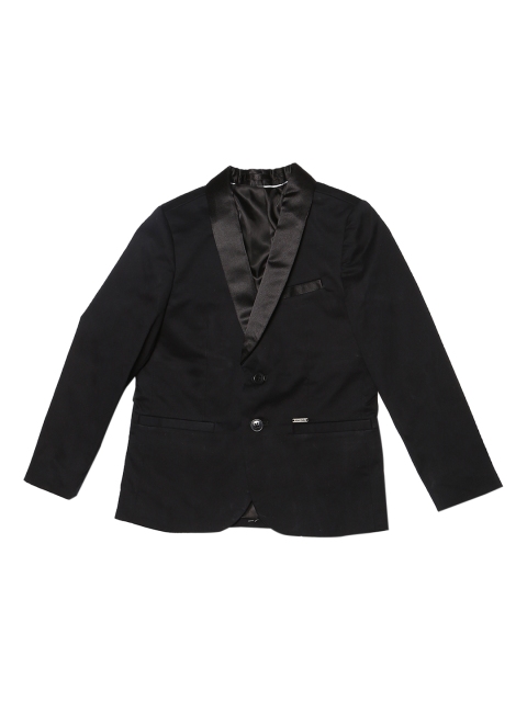 

Allen Solly Junior Boys Black Solid Tuxedo Blazer