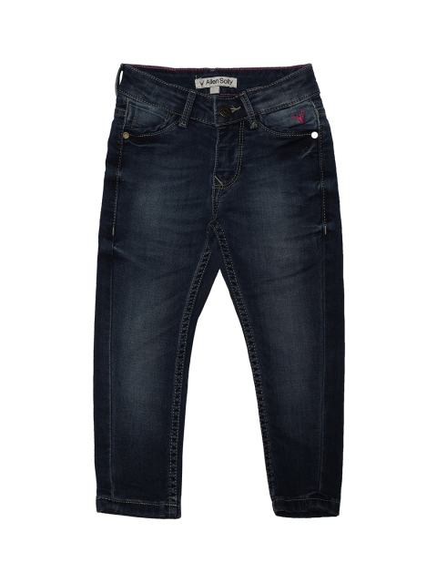 

Allen Solly Junior Girls Navy Blue Regular Fit Mid-Rise Clean Look Jeans