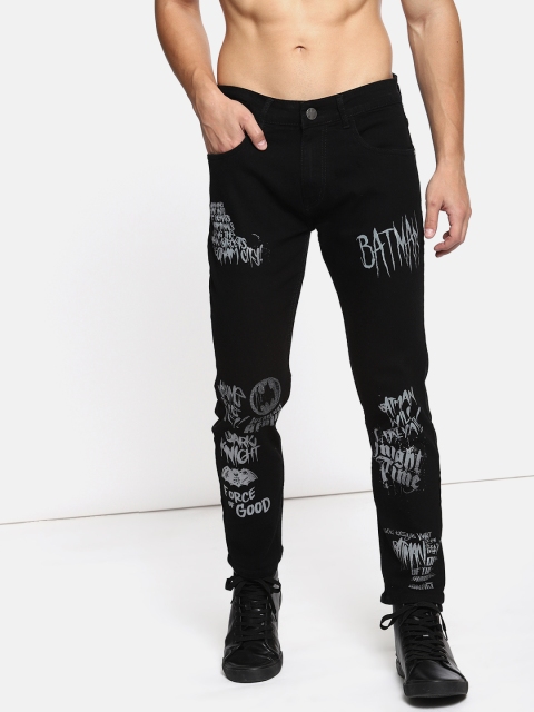 

Kook N Keech Men Black Skinny Fit Mid-Rise Clean Look Ptinted Stretchable Jeans