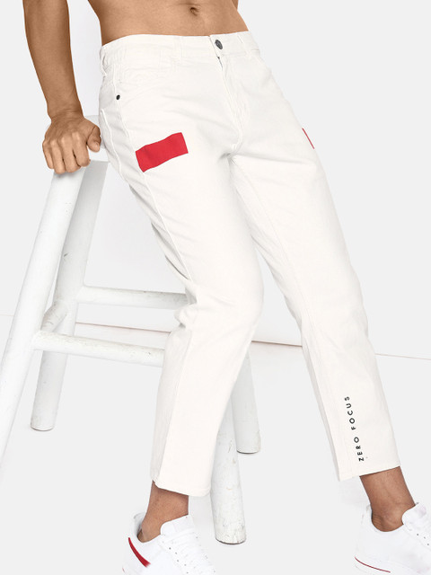 

Kook N Keech Men White Slim Fit Mid-Rise Clean Look Stretchable Jeans