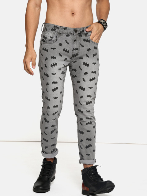 

Kook N Keech Men Black Printed Skinny Fit Mid-Rise Clean Look Stretchable Jeans