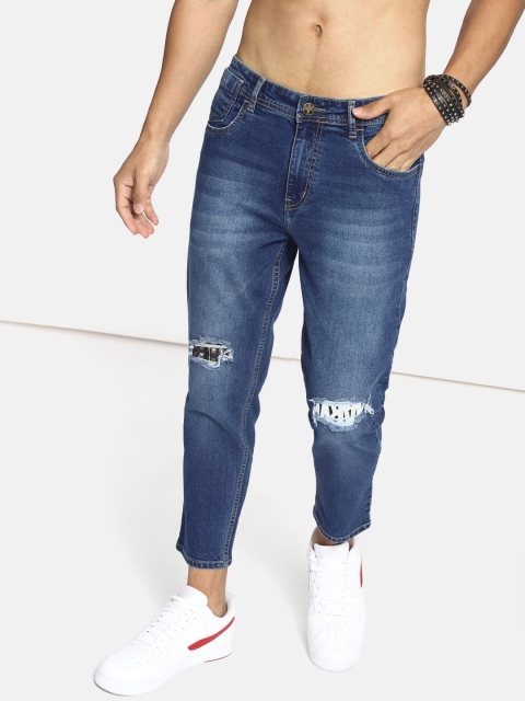 

Kook N Keech Men Blue Anti Fit Mid-Rise Mildly Distressed Stretchable Cropped Jeans