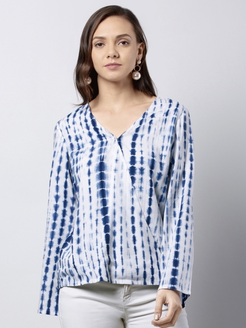 

FabAlley Women Blue Dyed Wrap Top