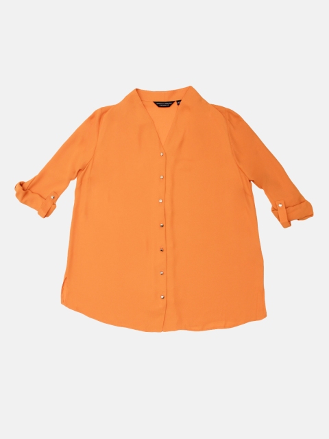 

DOROTHY PERKINS Women Orange Solid Shirt Style Top