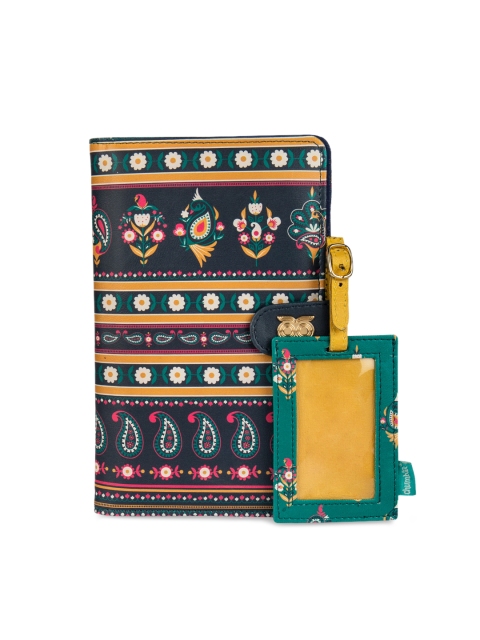 

Chumbak Women Navy Blue Printed Two Fold Wallet