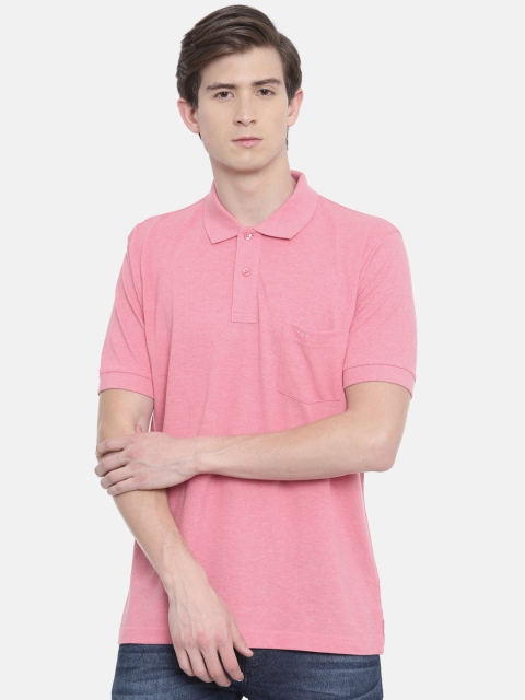 

ColorPlus Men Pink Solid Polo Collar T-shirt