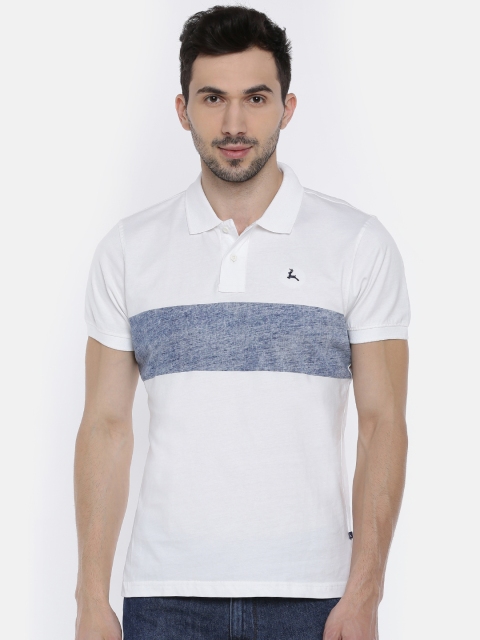 

Parx Men White Solid Polo Collar T-shirt