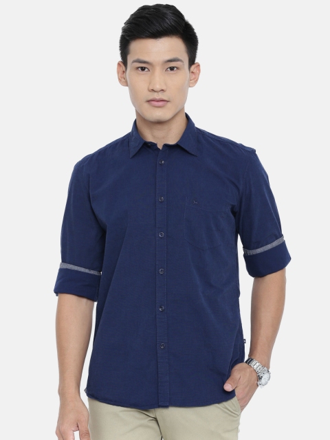 

Parx Men Navy Blue Slim Fit Solid Casual Shirt