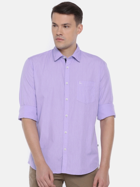 

Parx Men Violet Slim Fit Printed Casual Shirt