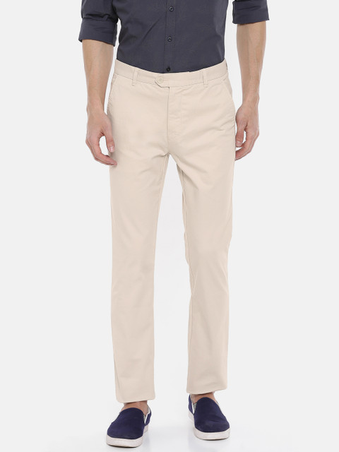 

Parx Men Beige Regular Fit Solid Chinos