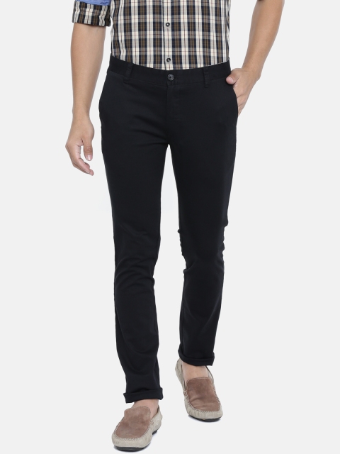 

Parx Men Black Super Slim Fit Solid Regular Trousers