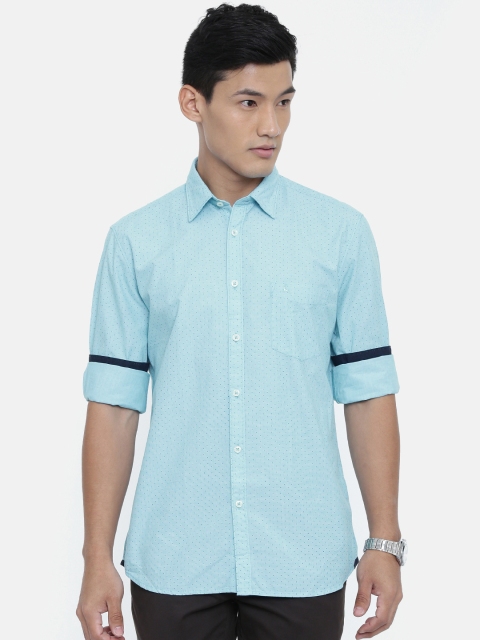 

Parx Men Blue Slim Fit Printed Casual Shirt