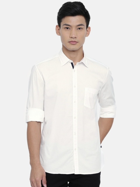 

Parx Men White Slim Fit Solid Casual Shirt