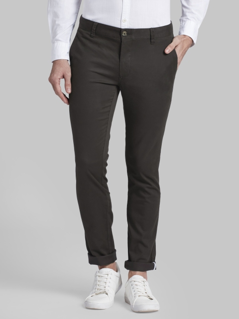 

Parx Men Brown Slim Fit Solid Regular Trousers