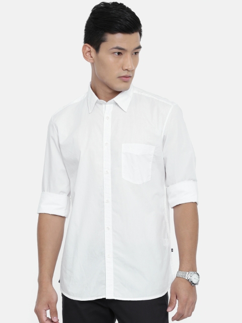 

Parx Men White Slim Fit Solid Casual Shirt