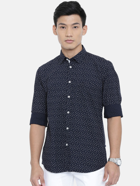 

Parx Men Navy Blue & Assorted Slim Fit Printed Casual Shirt